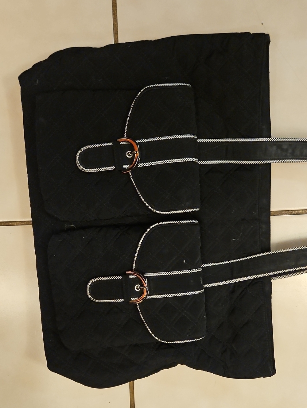 Vera Bradley Black Quilted Tote Bag